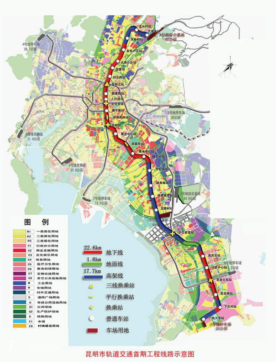 地铁1号线西北延线路图