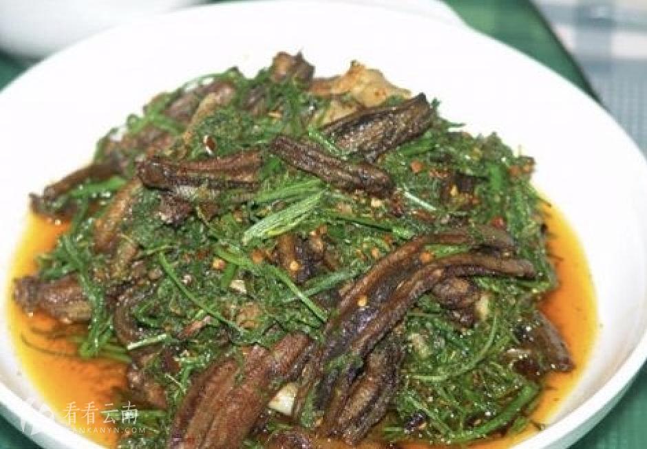 臭菜炒黄鳝