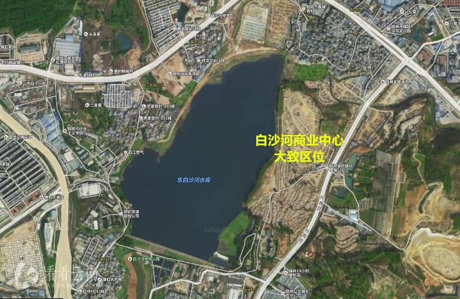 白沙河商业中心区位示意图