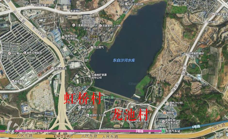 虹桥村、龙池村片区城中村改造区位示意图