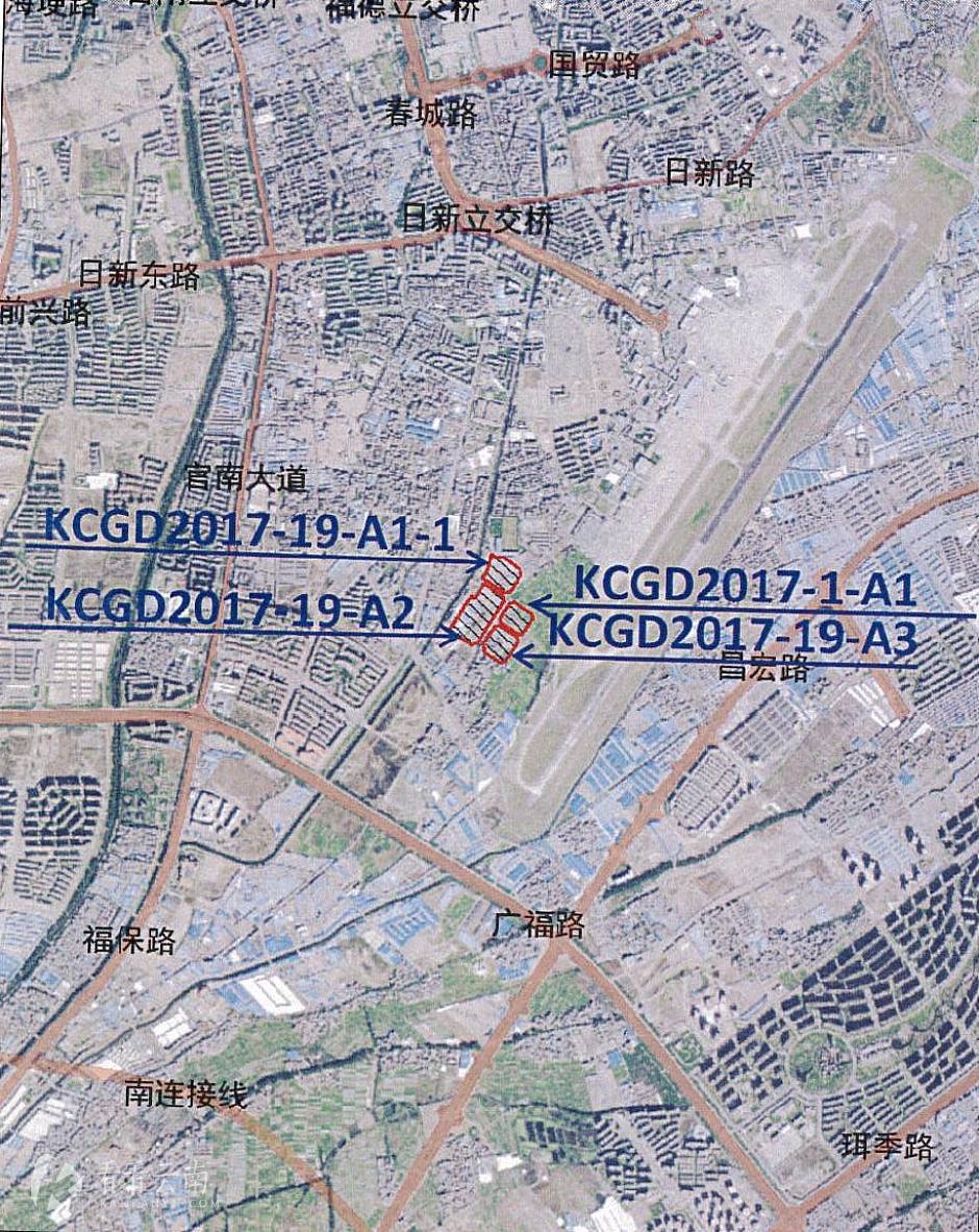 KCGD2017-19-A1-1、KCGD2017-19-A2、KCGD2017-19-A3、KCGD2017-1-A1区位图