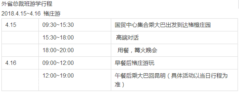褚橙庄园游学活动