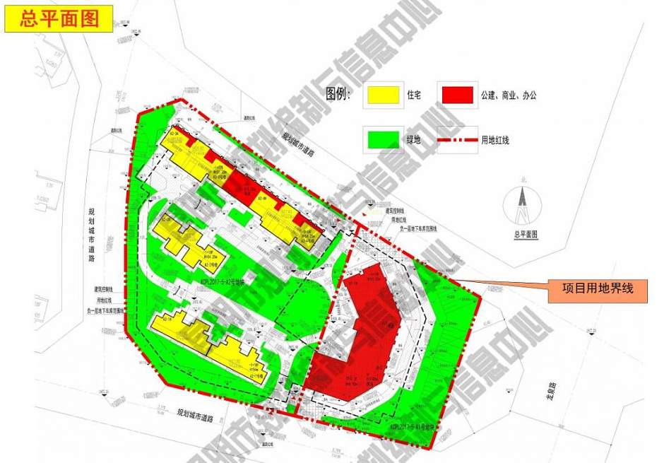 龙翠苑、龙贵中心(KCPL2017-5-A2、KCPL2017-5-A1号)地块建筑示意图