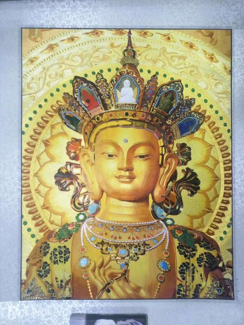 段朋江的唐卡刺绣作品