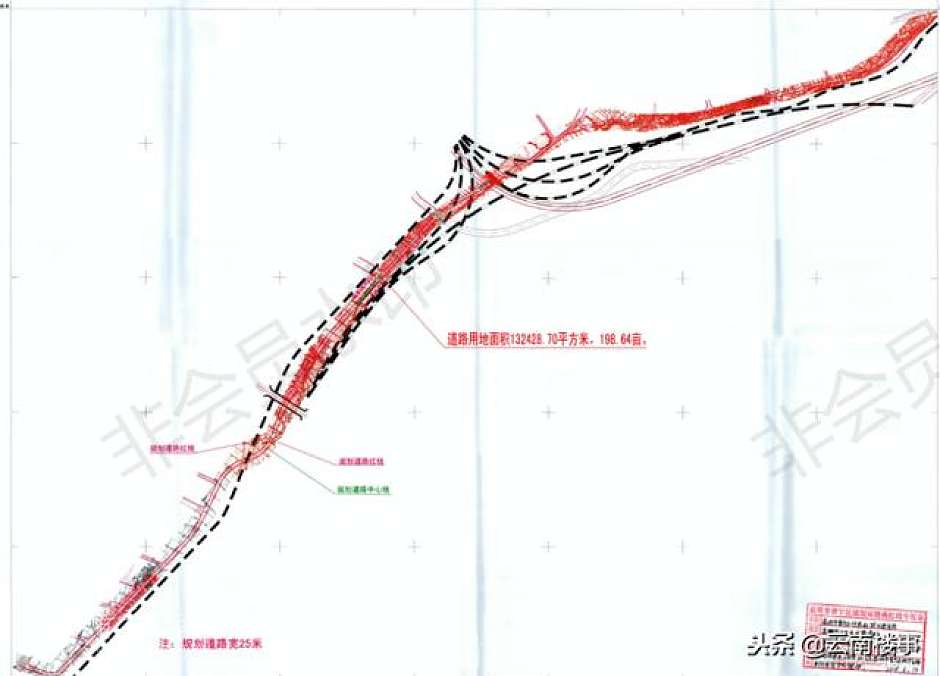 昆阳片区东过境道路用地红线图
