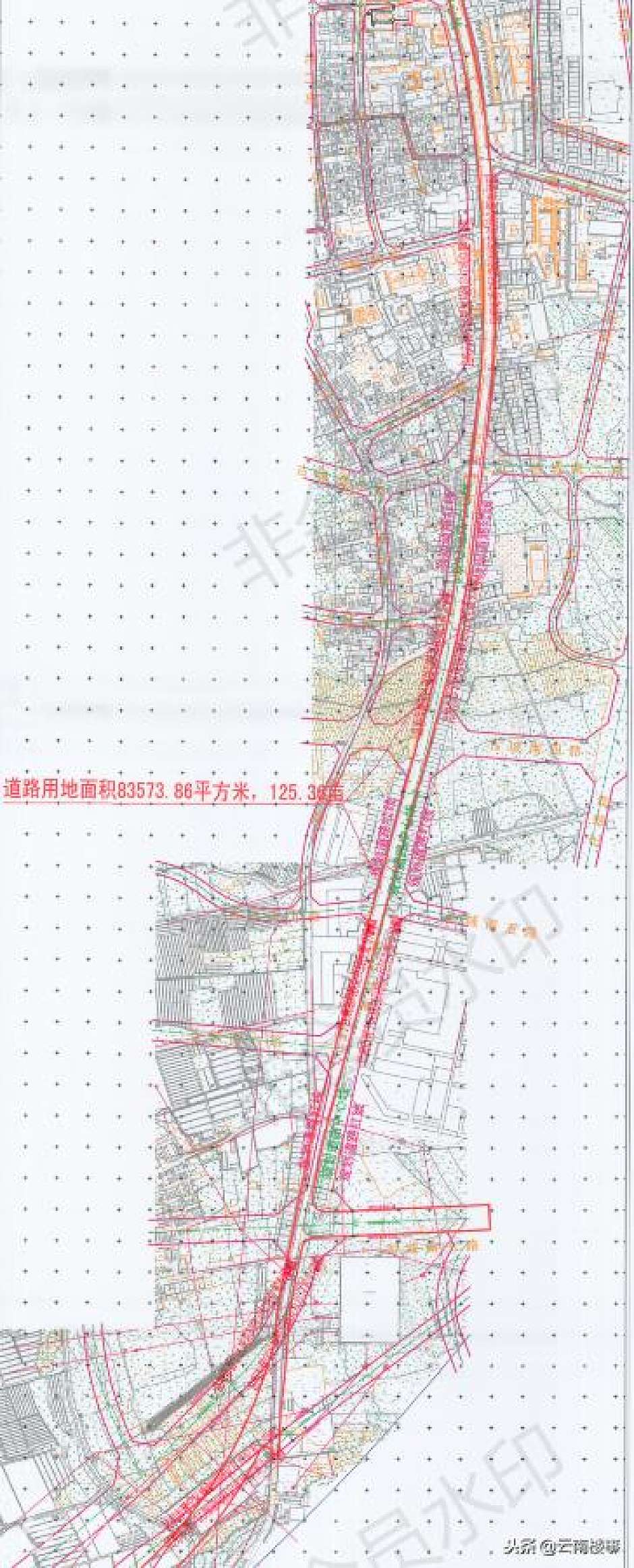 老晋江公路（晋城集镇段）用地红线图