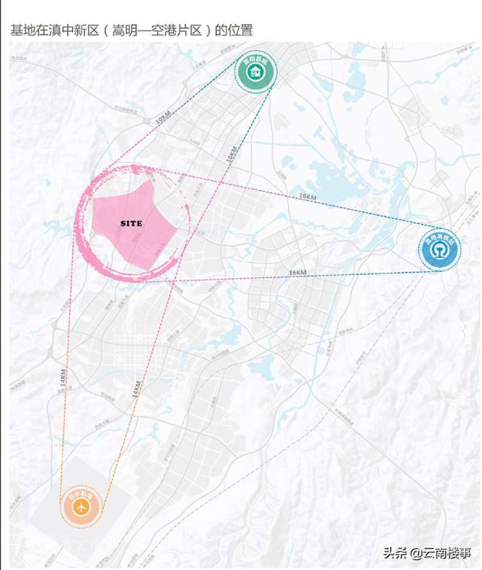 嵩明职教基地在滇中新区（嵩明-空港片区）的位置