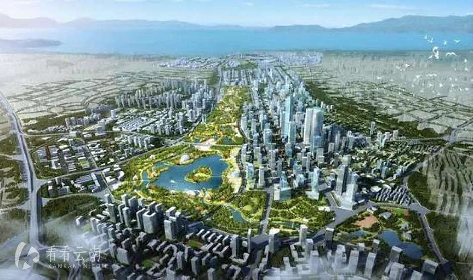 昆明，巫家坝片区规划效果图