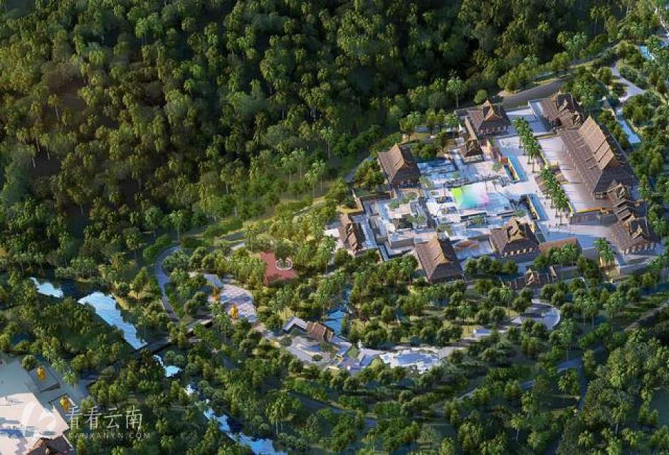 即将新建的勐泐宫效果图