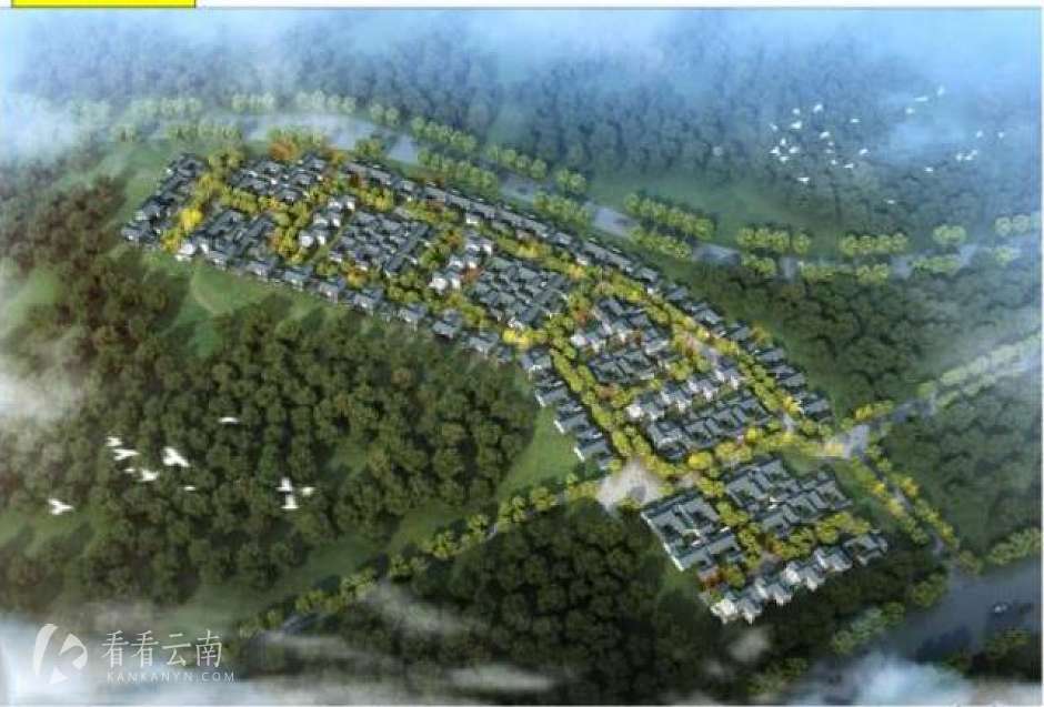 云南国际生态养生城项目俯瞰效果图
