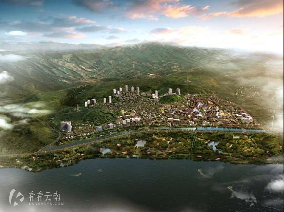 抚仙湖·广龙小镇俯瞰图