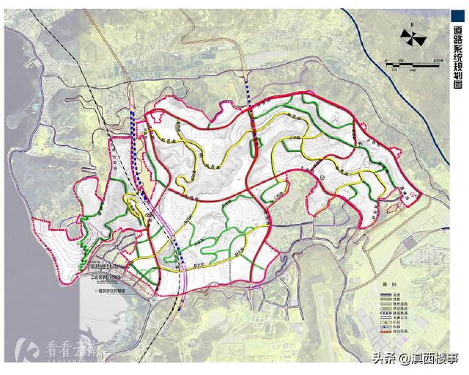 大理海东，上和片区道路交通规划图