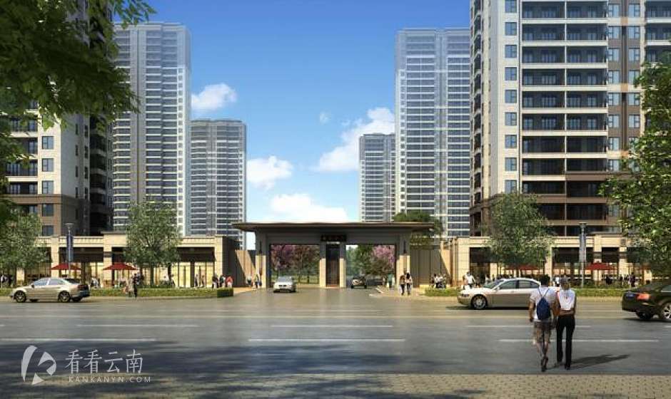 晋宁吾悦广场住宅项目一号地块入口效果图