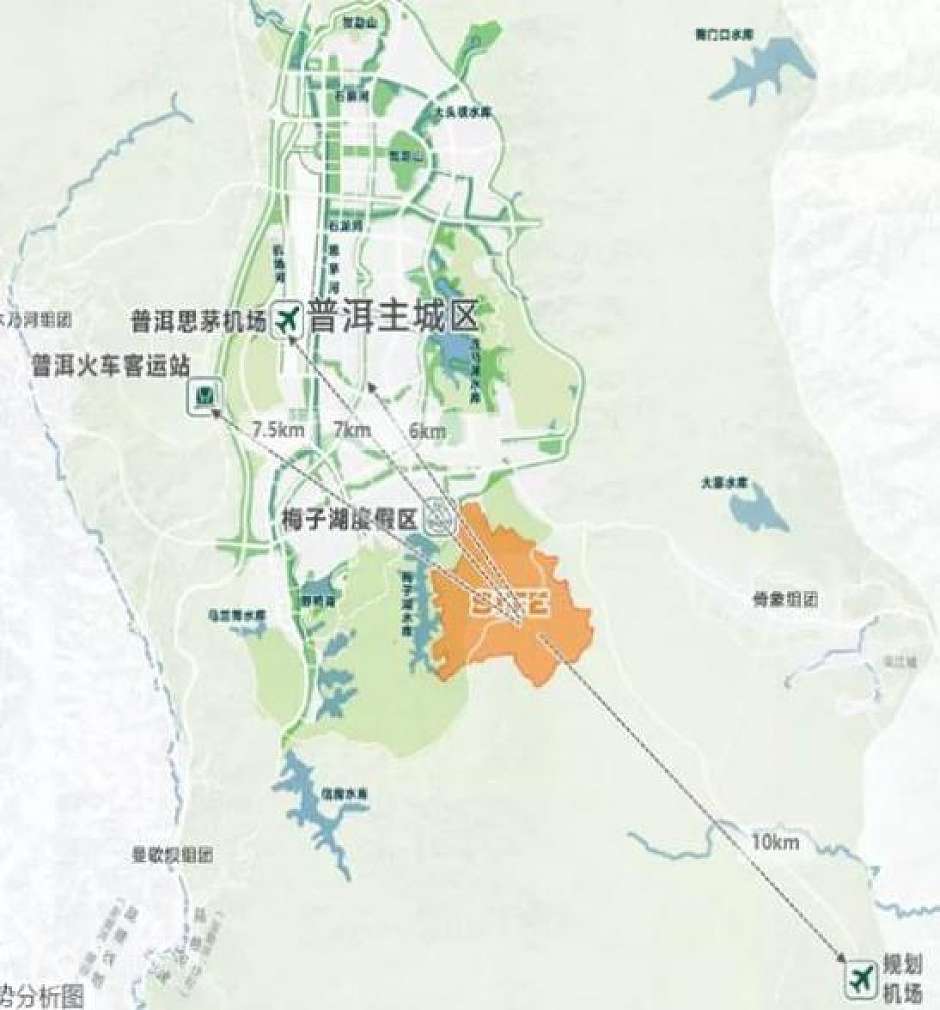 普洱城市区位图