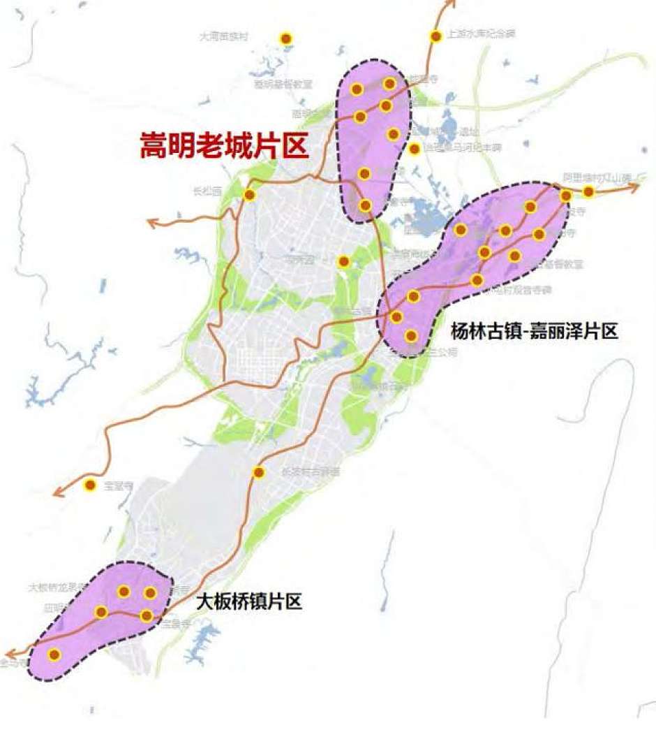 嵩明县各片区分布图