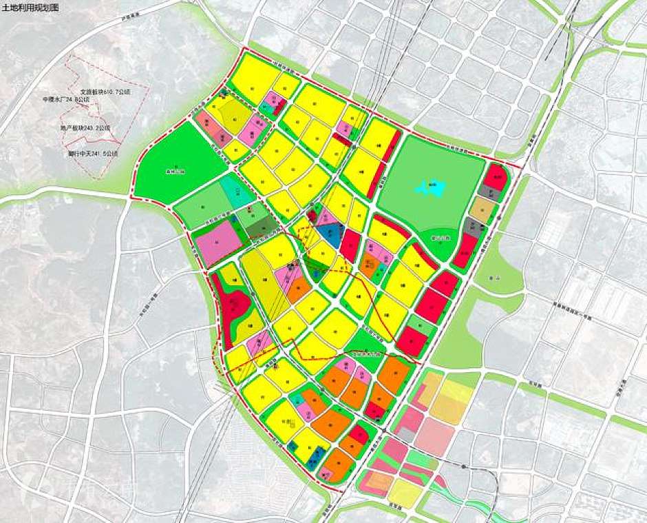 嵩明军长片区土地规划利用图