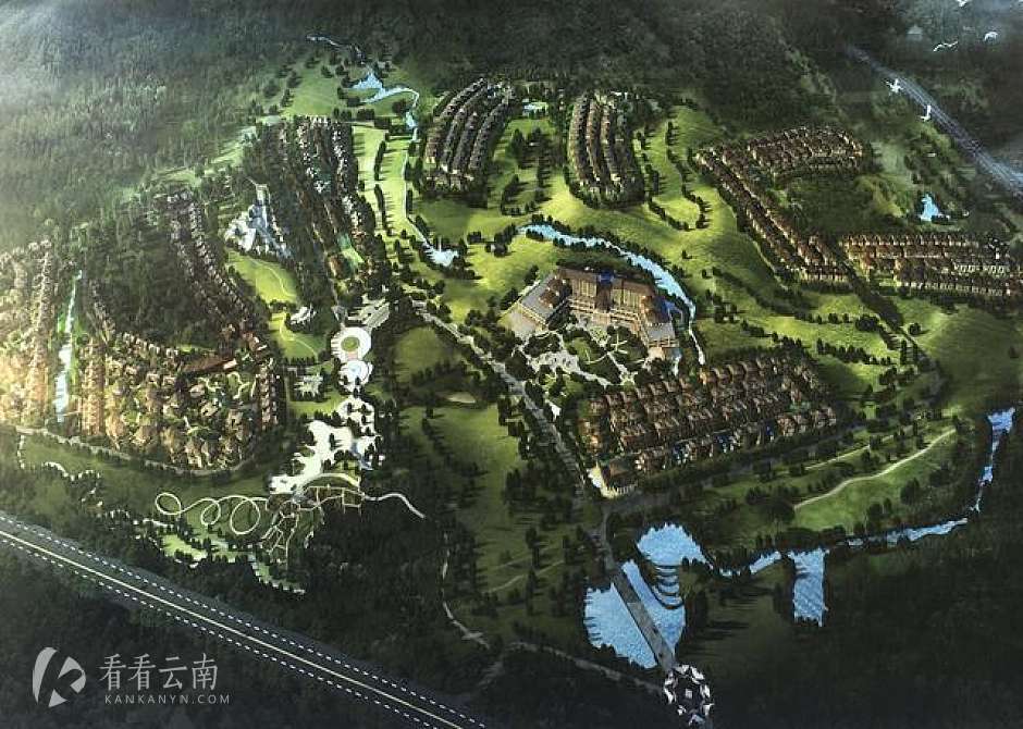 子君山麓城俯瞰效果图