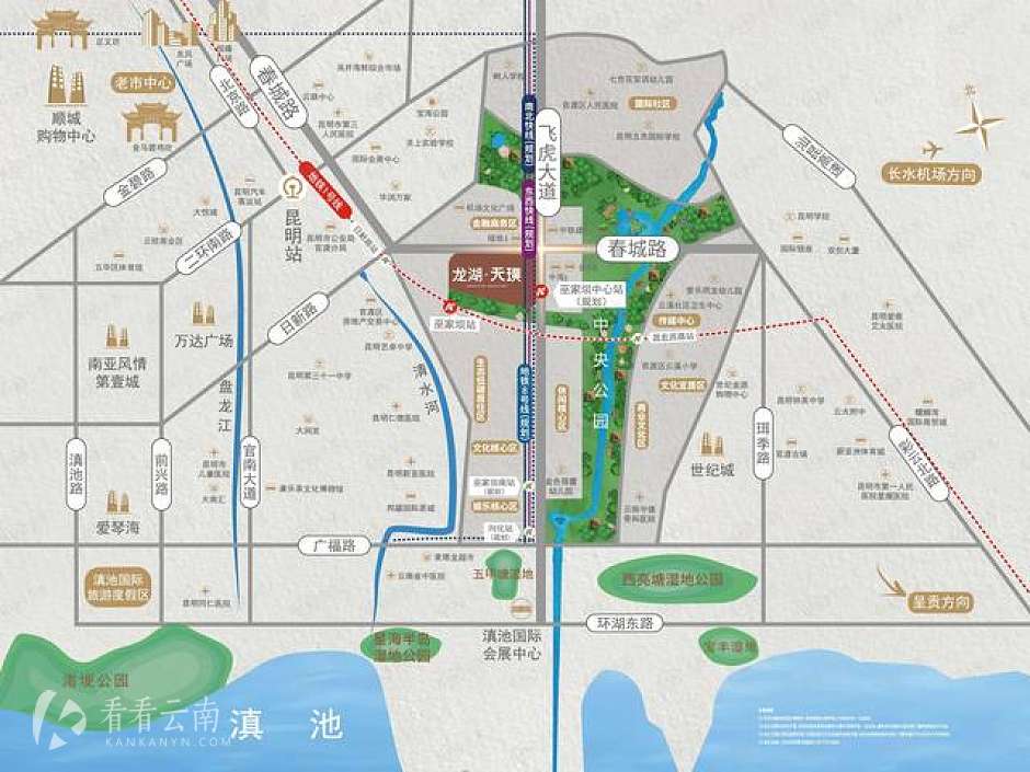 龙湖·天璞项目区位图