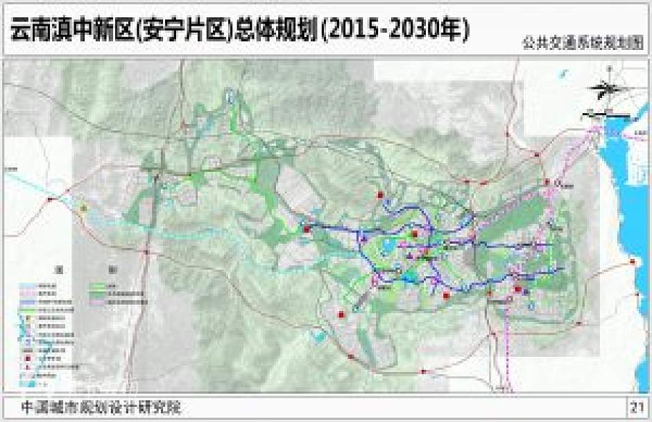 滇中新区（安宁片区）公共交通系统规划图（2015-2030年）