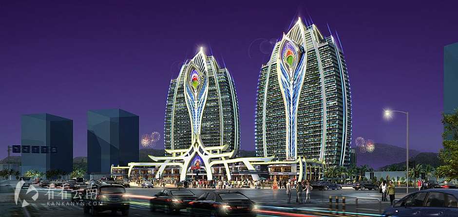 滨江双塔效果图