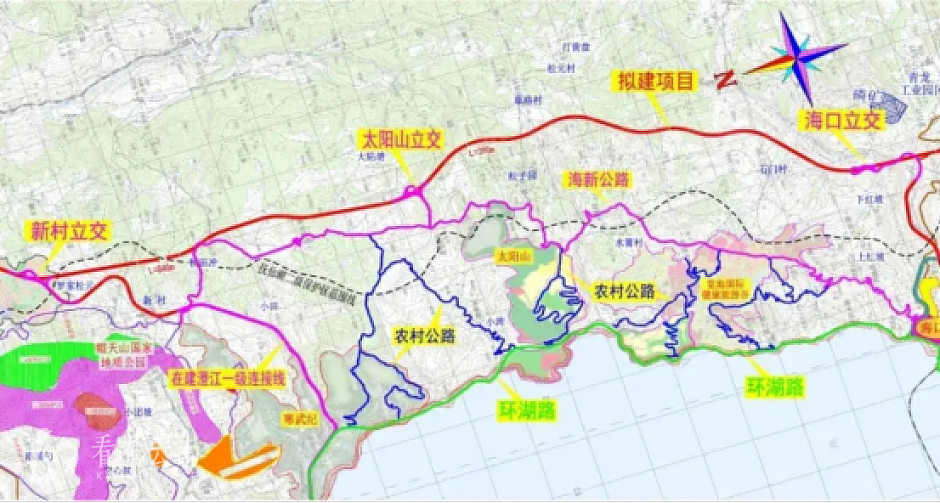 澄江至华宁高速大致线路图