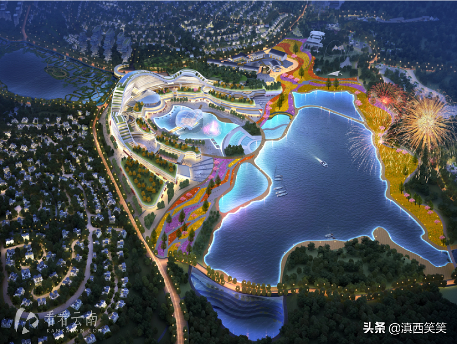 意思桥康旅小镇项目整体俯瞰效果图