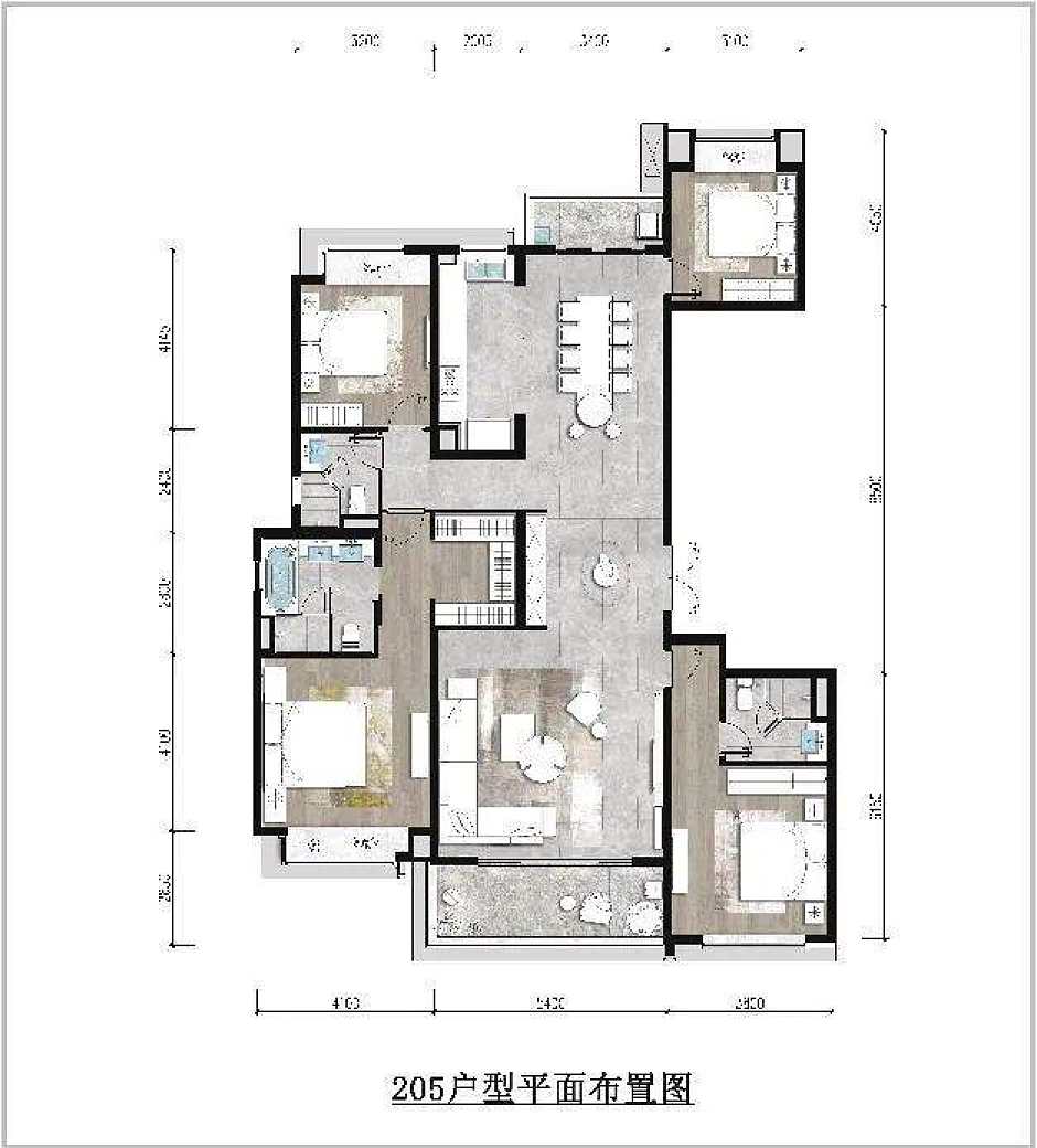 锦粼天序205㎡户型