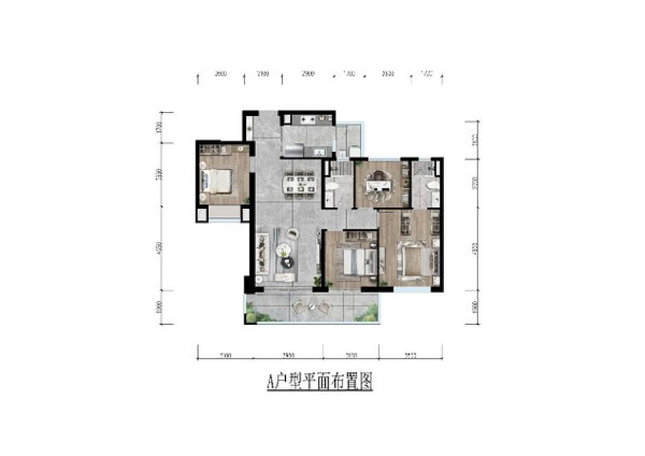 锦粼天序建面约137㎡户型图