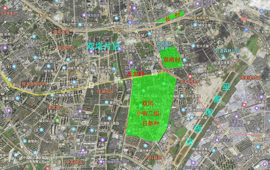 “南亚之心&云上春城”项目用地位置示意图