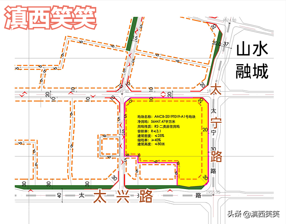 安宁太平新城，调规为住宅用地性质的ANCB-2019T019-A1号地块区位图