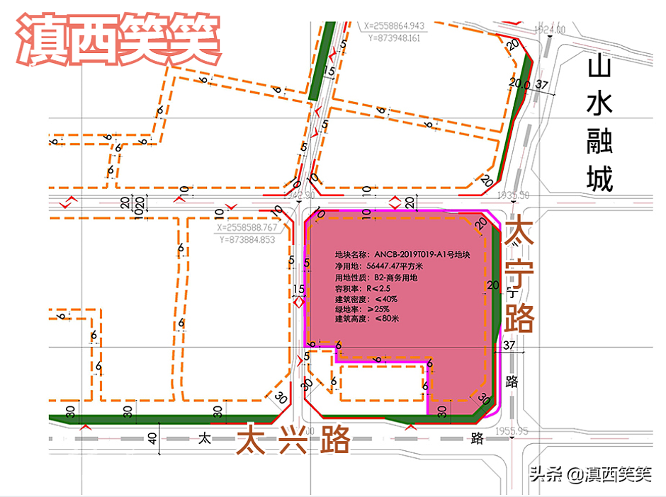 安宁太平新城，原为商务用地的ANCB-2019T019-A1号地块所处区位图