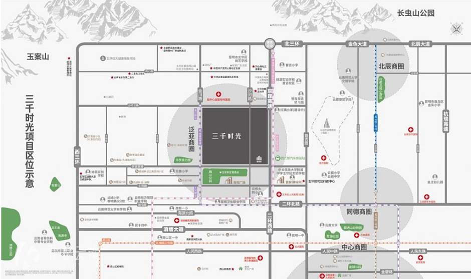 三千时光 区位图