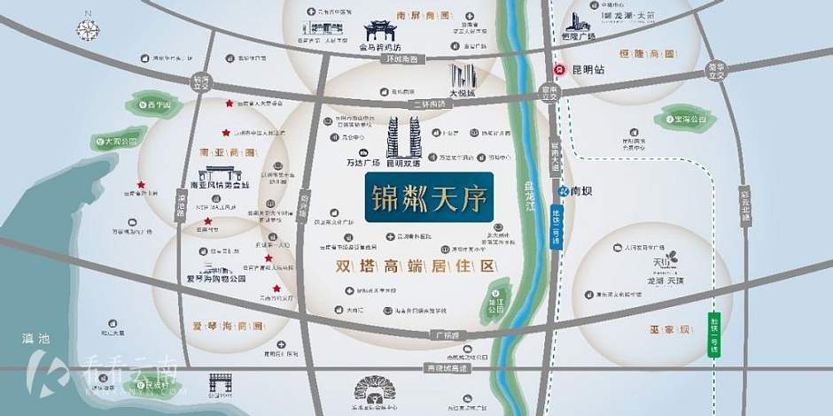 锦粼天序 区位图