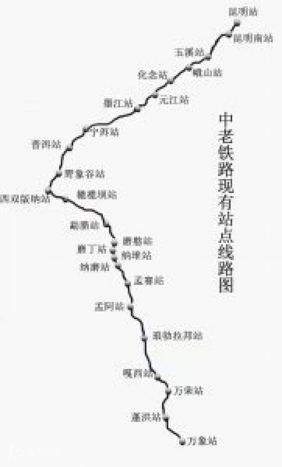 中老铁路路线图(都市时报李紫娅制图)